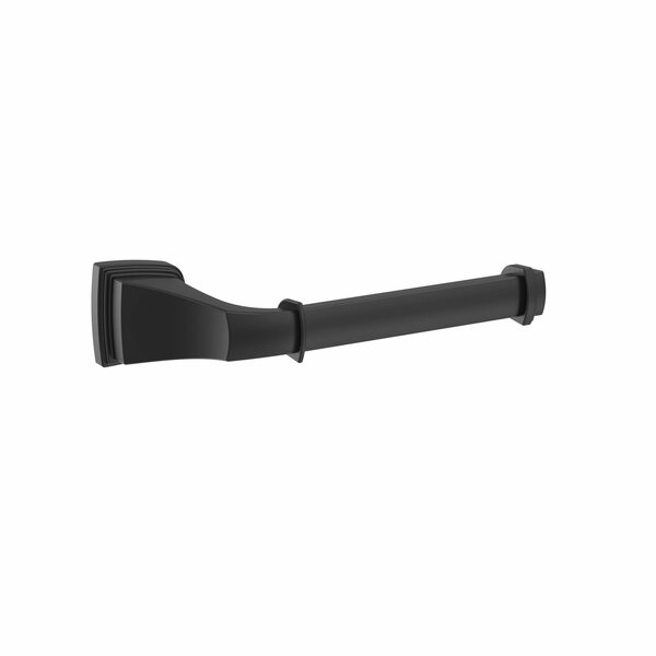 Amerock Revitalize Matte Black Traditional Single Post Toilet Paper Holder BH36031MB